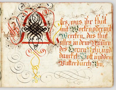 Calligrafisch manuscript, Augsburg, ca. 1720-30 door German School