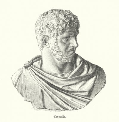Caracalla, Romeinse keizer (gravure) door German School