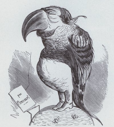 Karikatuur van Napoleon III van Frankrijk als een papegaai door German School