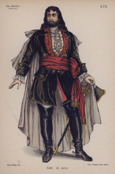 Carl, uit Die Räuber (De Rovers) van Friedrich Schiller door German School