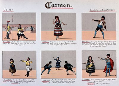Carmen - 19e eeuwse beeldreeks door German School