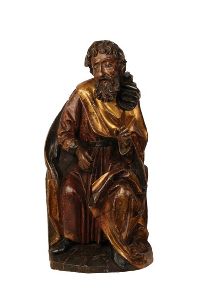 Gesneden lindehouten beeld van een profeet, Zwabisch ca. 1500 door German School
