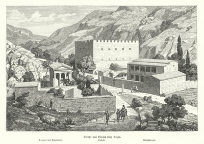 Kasteel op de weg van Eleusis naar Athene, Oud Griekenland door German School