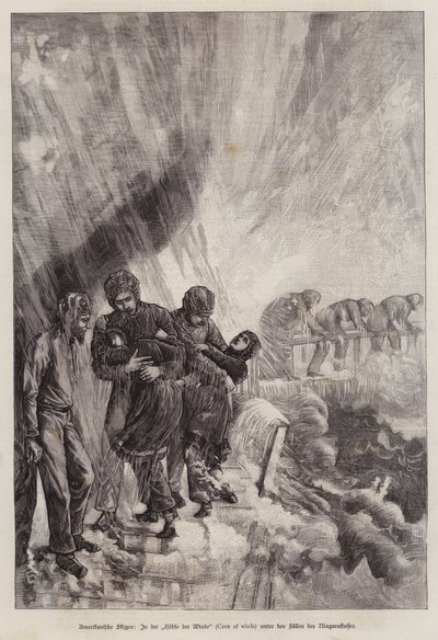 Grot van de Winden, onder de Niagara Falls, New York, VS door German School