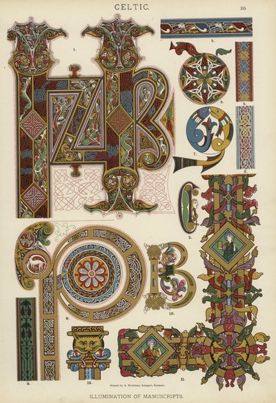 Keltisch, Manuscriptverlichting door German School