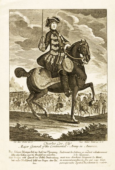 Charles Lee, Esq, generaal-majoor van het Continentale Leger in Amerika door German School