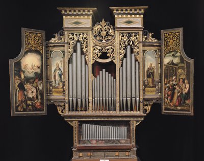 Koororgel met open panelen door German School