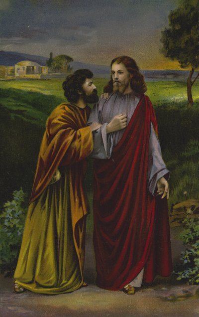 Christus en Judas Iskariot door German School