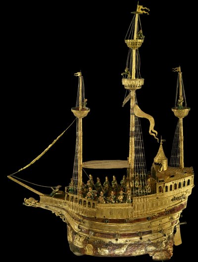 Klok in de vorm van een schip genaamd 