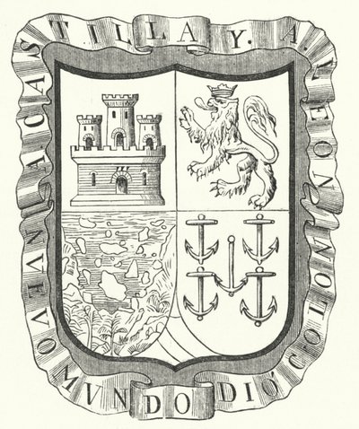 Wapen van Christoffel Columbus (gravure) door German School