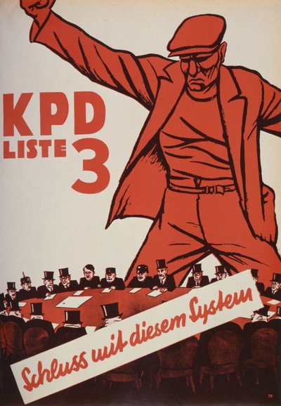 Verkiezingsposter van de Communistische Partij, 1932 door German School