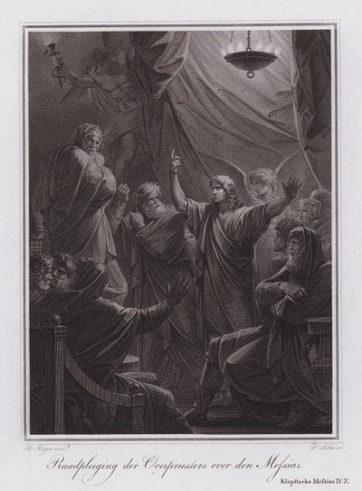 Consultatie van de hogepriester over de Messias door German School