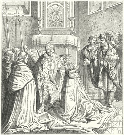 Kroning van de Heilige Roomse Keizer Frederik III door German School