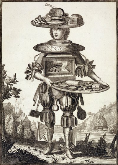 Kostuum voor een Banketbakker, uitgegeven door Gerard Valck (16512-1726) ca. 1690 door German School