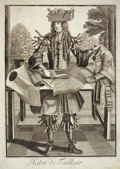 Kostuum voor een Kleermaker, uitgegeven door Gerard Valck (16512-1726) ca. 1690 door German School