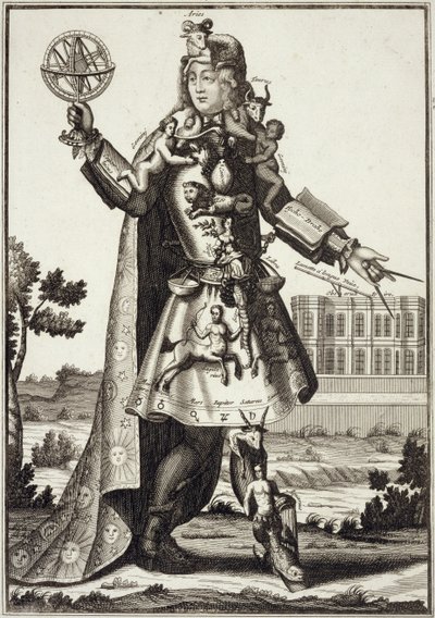 Kostuum voor een Astroloog, uitgegeven door Gerard Valck (16512-1726) ca. 1690 door German School