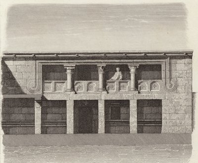 Binnenplaats van een oud Grieks huis in Centraal Syrië. Illustratie voor Bilder-Atlas door German School