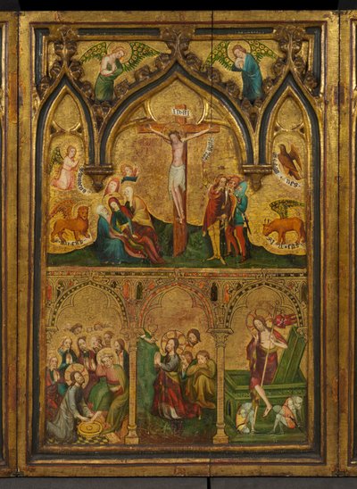 Kruisiging drieluik (voorheen bekend als het Estouteville drieluik) (middenpaneel), ca. 1374 door German School