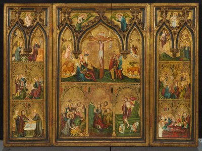 Kruisiging drieluik, ca.1374 door German School