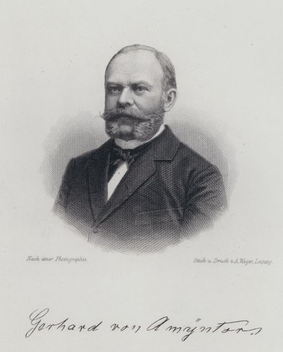 Dagobert von Gerhardt, Duitse soldaat, dichter en romanschrijver (gravure) door German School