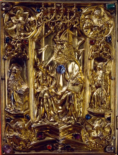 Das Reichsevangeliar Engelen en symbolen van de vier evangelisten. Het Evangelie van Aken. 8e eeuw Kunsthistorisches Museum, Wenen door German School