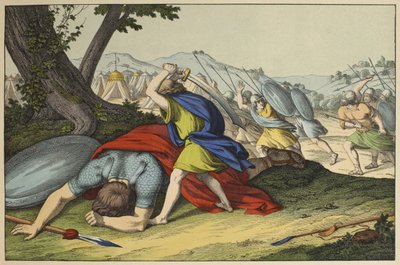 David en Goliath, illustratie uit L