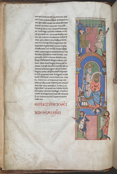 David als harpist bij de inleiding tot de Psalmen, de 