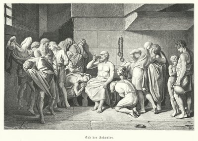 Dood van de Oud-Griekse filosoof Socrates, 399 v.Chr. door German School