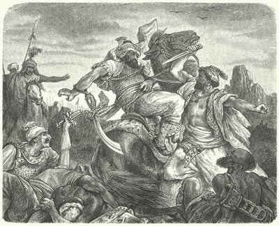 Dood van de Ottomaanse Sultan Murad I in de Slag bij Kosovo door German School