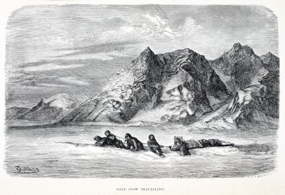 Reizen door diepe sneeuw, Londen 1874 door German School