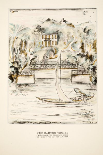 Der Garten Yrgill, uit Styl, geb. 1922 (pochoirdruk) door German School