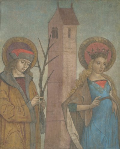 Diptiek van heiligen Achatius, Barbara, Apollonia en Sebald door German School
