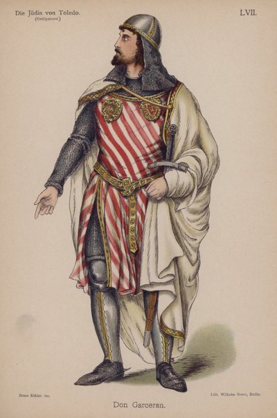 Don Garceran, uit Die Judin von Toledo door Franz Grillparzer door German School