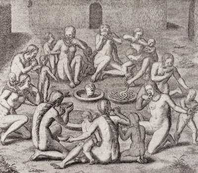 Het Eten van het Vlees van een Gevangene Volgens de Oude Historicus, uit Gottfried