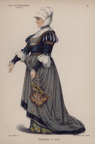 Elisabeth, uit Gotz von Berlichingen door Goethe door German School