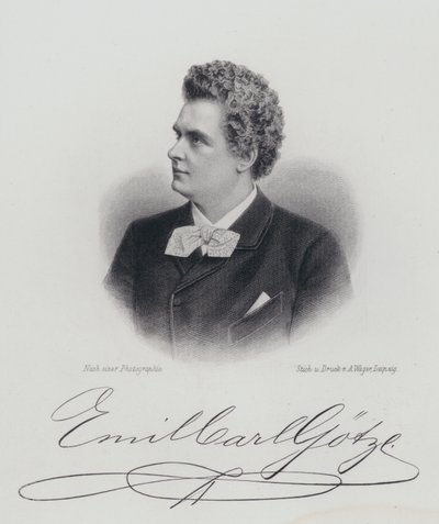 Emil Goetze, Duitse operazanger (gravure) door German School