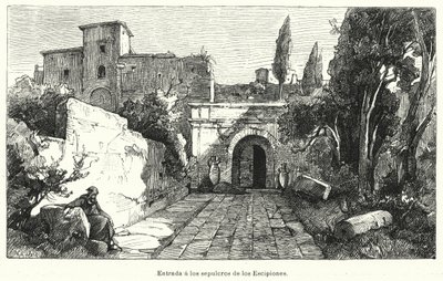 Ingang van het Graf van de Scipios, Rome door German School