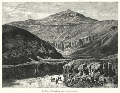 Ingang van de Vallei der Koningen, Egypte door German School