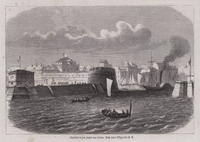 Ingang van de haven van Le Havre, Frankrijk door German School