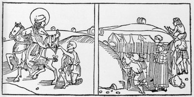 Episodes uit het leven van St. Martin. Gravure uit 