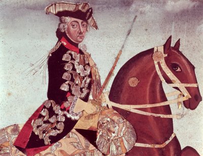 Ruiterportret van Koning Frederik de Grote van Pruisen (1712-86) door German School