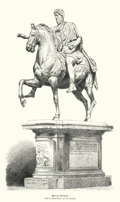 Ruiterstandbeeld van Marcus Aurelius, Romeinse keizer door German School