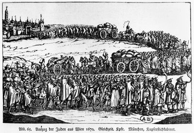 Verdrijving van Joden uit Wenen, 1670 door German School