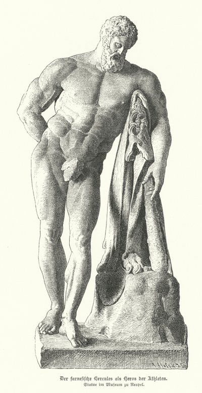 Farnese Hercules, Romeinse kopie van een oud-Grieks standbeeld door Lysippos door German School