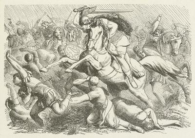 Eerste dag van de slag met Arminius door German School