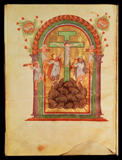 De Kruisiging, uit de Evangeliën van Otto III door German School