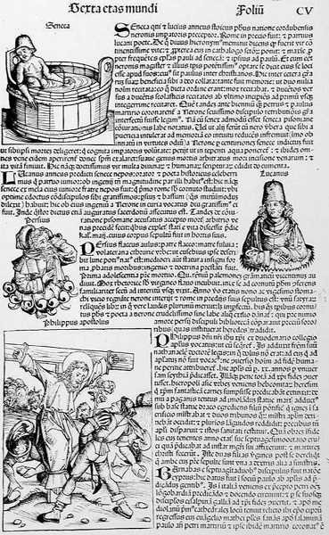 Folio CV, uit Liber Chronicarum door Hartmann Schedel, 1493 door German School