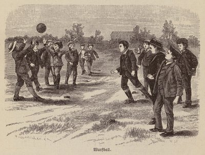 Voetbal (gravure) door German School