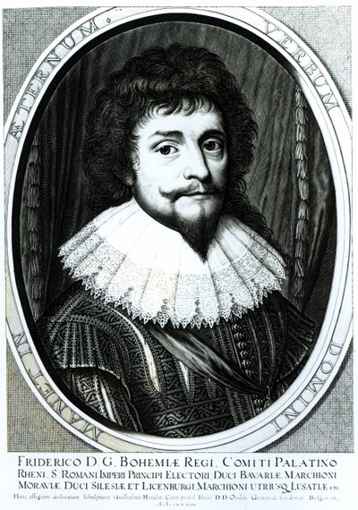Frederik V (1596-1632), Koning van Bohemen, Keurvorst van de Rijn, gegraveerd door Willem Hondius, 1633 door German School