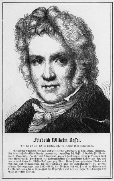 Friedrich Wilhelm Bessel (gravure) door German School